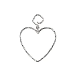 Funky Heart Earring Single, silver