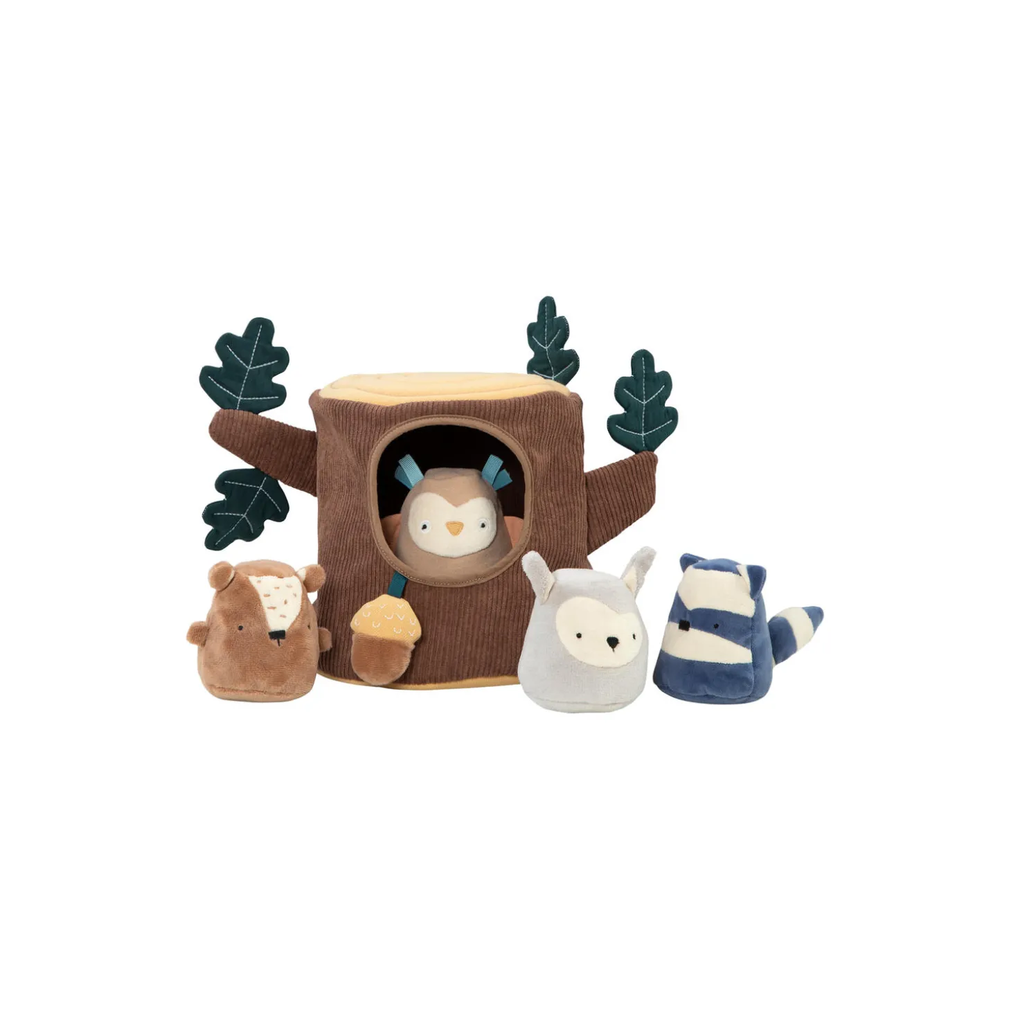 Gemmeleg træstub aktivitetslegetøj, brown