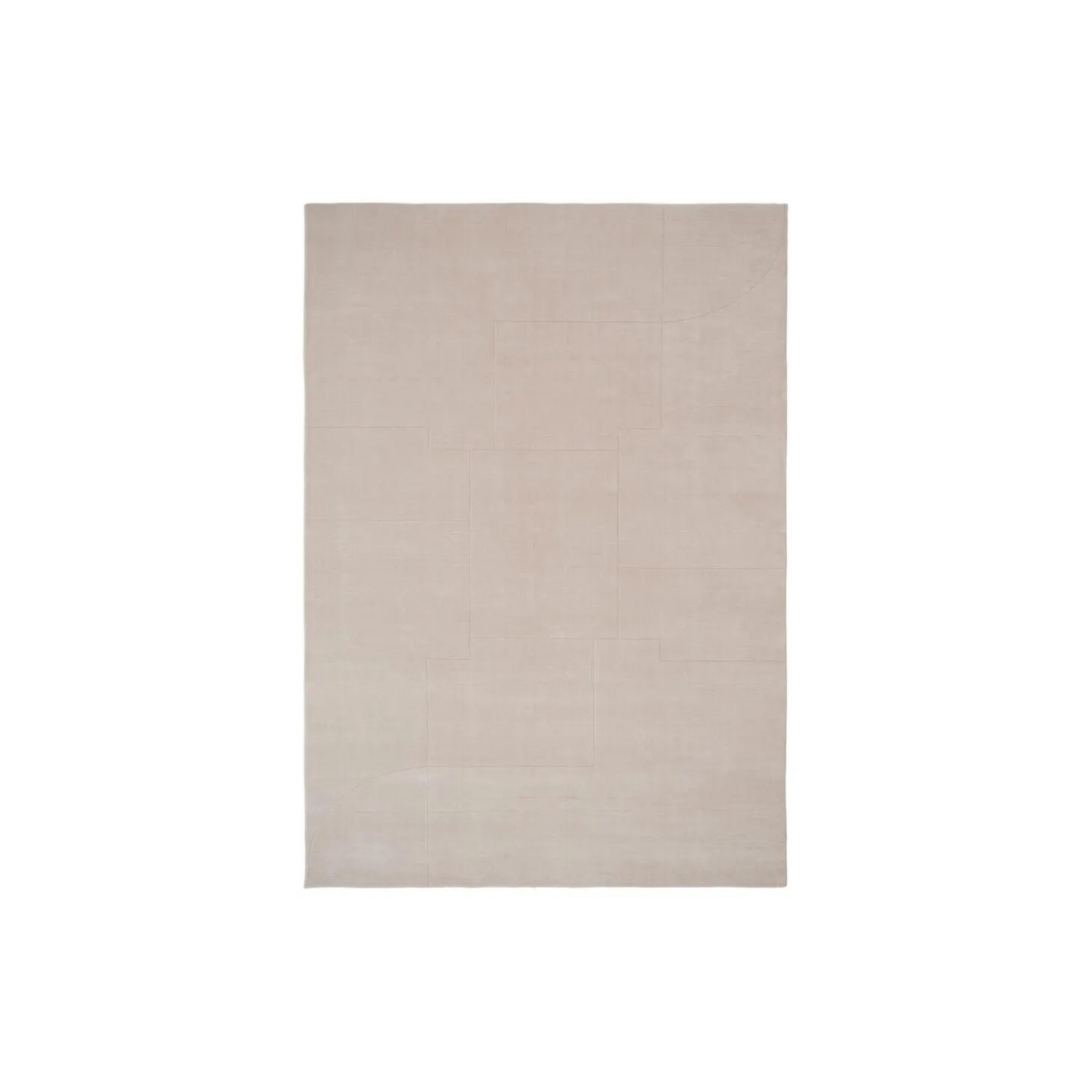 Geometric Maze gulvtæppe, beige