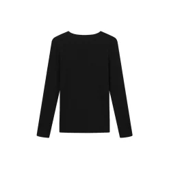 Gertrud pointelle bluse, black