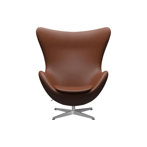 Ægget™ 3316 loungestol, Aura cognac/satin brushed aluminium