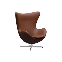Ægget™ 3316 loungestol, Aura cognac/satin brushed aluminium