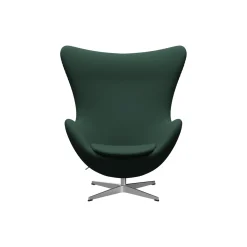 Ægget™ 3316 loungestol, Christianshavn 1160 dark green uni/satin brushed aluminium