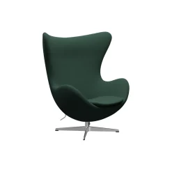 Ægget™ 3316 loungestol, Christianshavn 1160 dark green uni/satin brushed aluminium