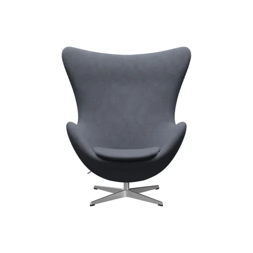 Ægget™ 3316 loungestol, Christianshavn 1150 orange/blue/satin brushed aluminium
