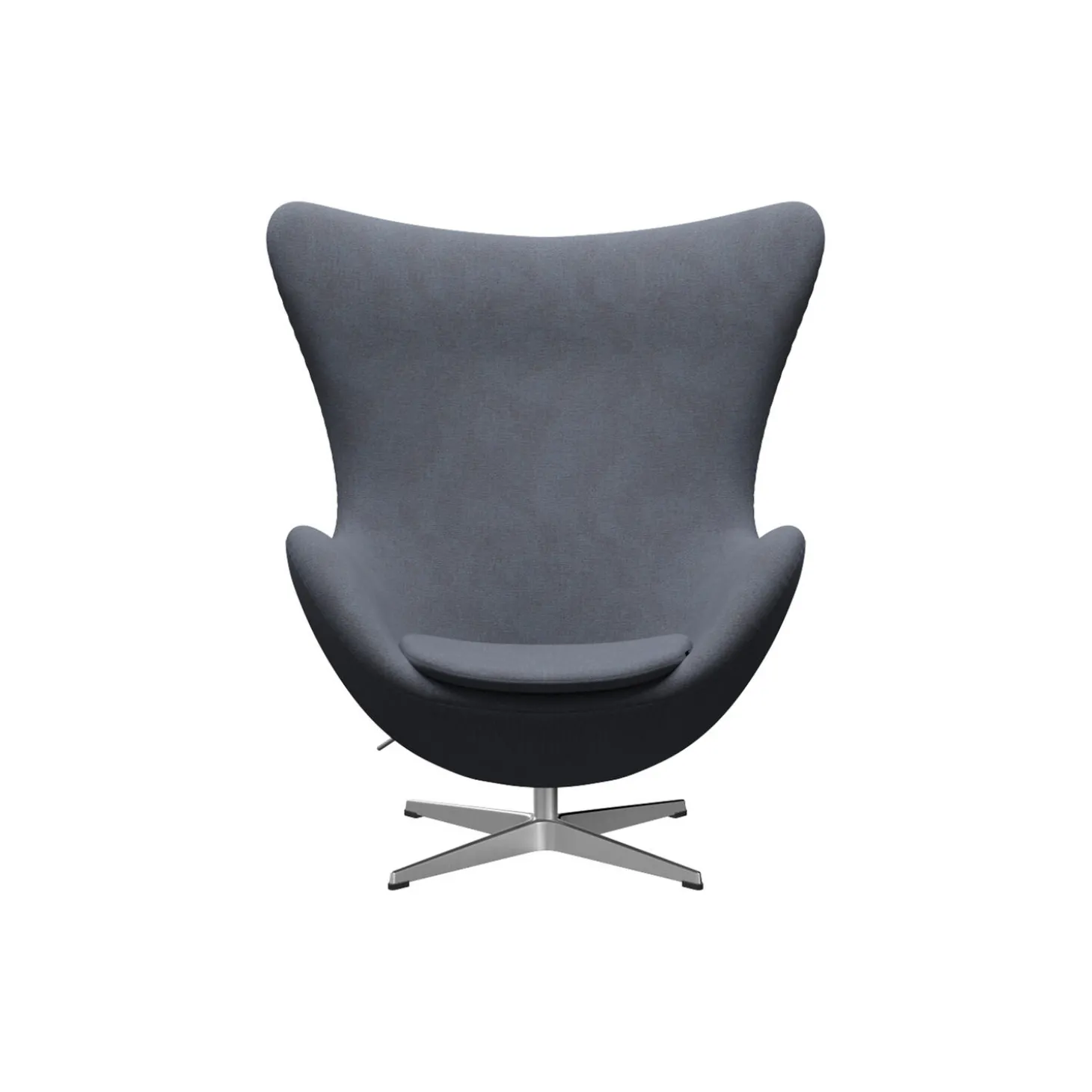 Ægget™ 3316 loungestol, Christianshavn 1150 orange/blue/satin brushed aluminium