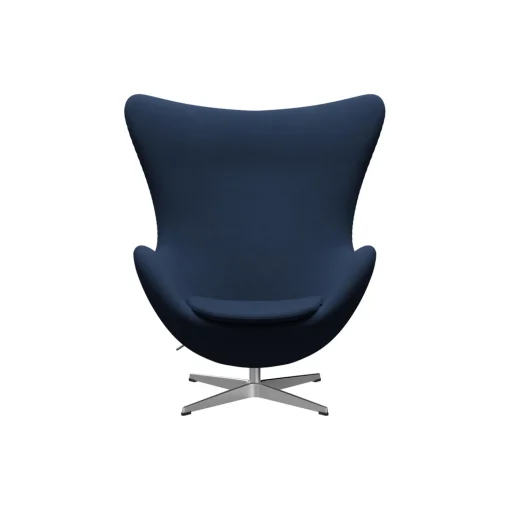 Ægget™ 3316 loungestol, Christianshavn 1154 blue/satin brushed aluminium