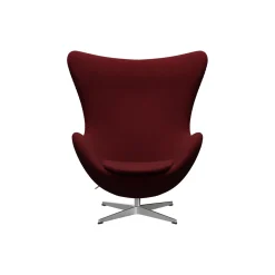 Ægget™ 3316 loungestol, Christianshavn 1140 red uni/satin brushed aluminium