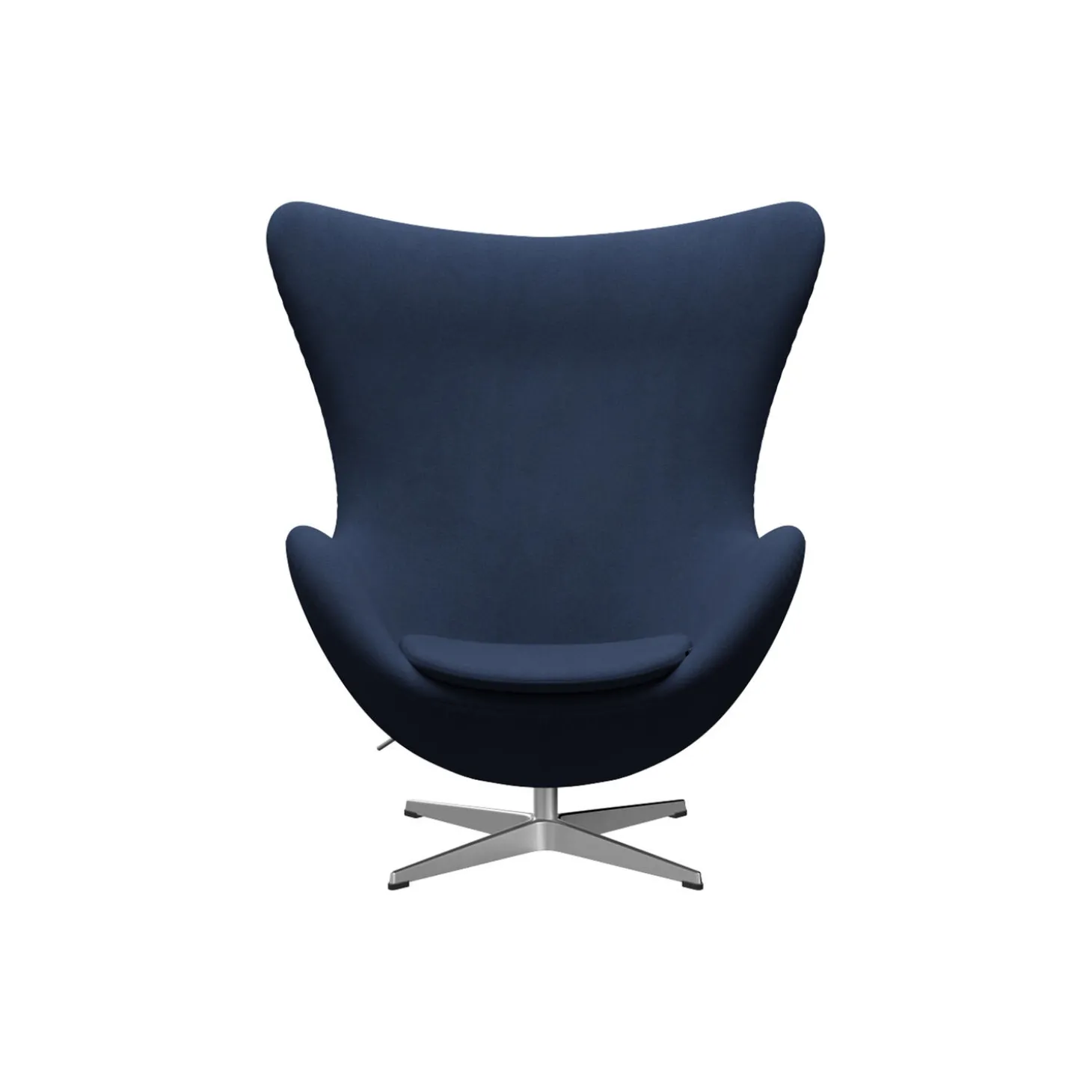 Ægget™ 3316 loungestol, Christianshavn 1155 dark blue/satin brushed aluminium