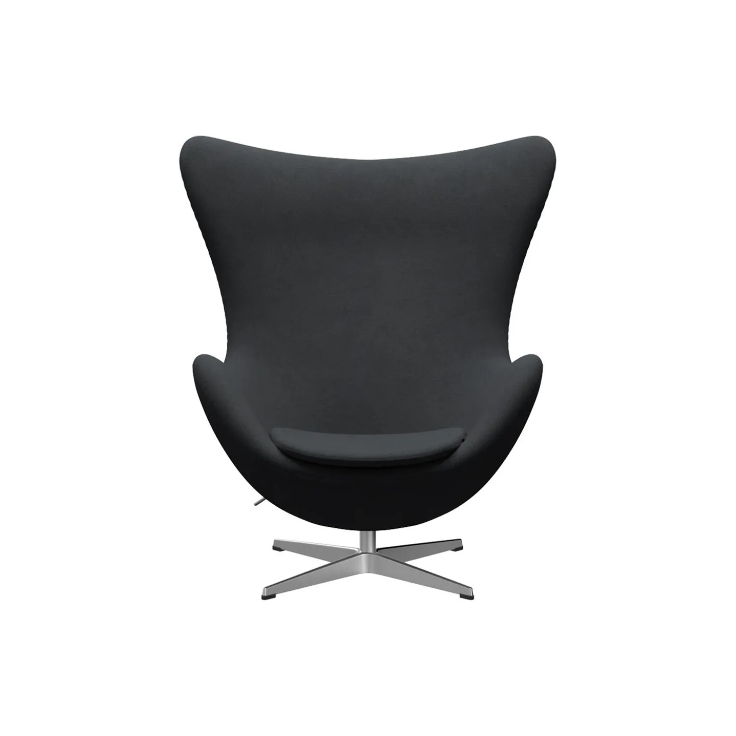 Ægget™ 3316 loungestol, Christianshavn 1173 grey/satin brushed aluminium