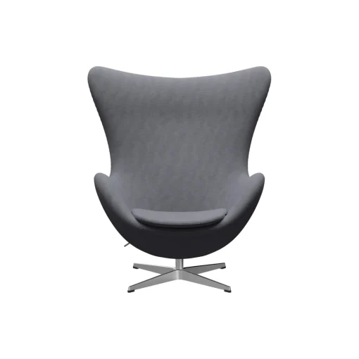 Ægget™ 3316 loungestol, Christianshavn 1171 light grey/satin brushed aluminium