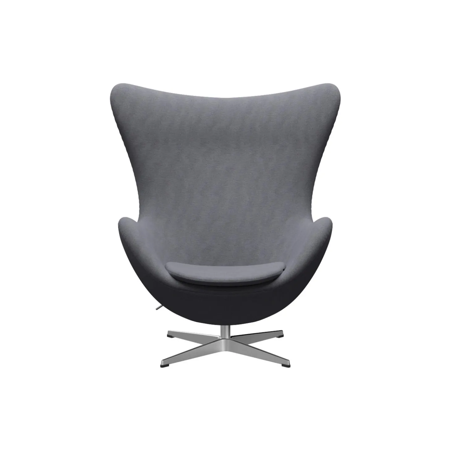 Ægget™ 3316 loungestol, Christianshavn 1171 light grey/satin brushed aluminium