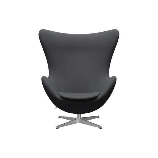 Ægget™ 3316 loungestol, Christianshavn 1172 grey uni/satin brushed aluminium