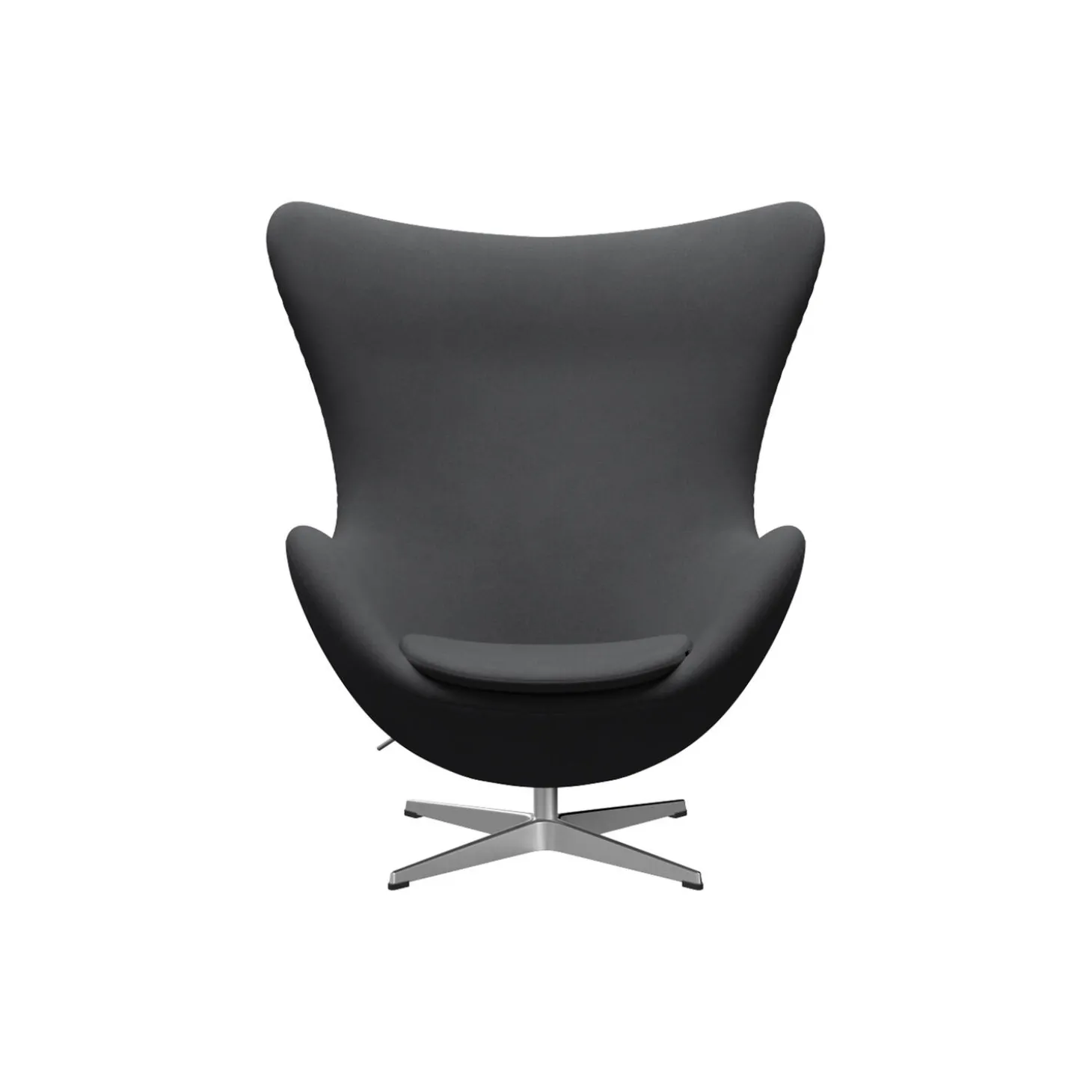 Ægget™ 3316 loungestol, Christianshavn 1172 grey uni/satin brushed aluminium