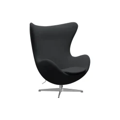 Ægget™ 3316 loungestol, Christianshavn 1174 dark grey/satin brushed aluminium