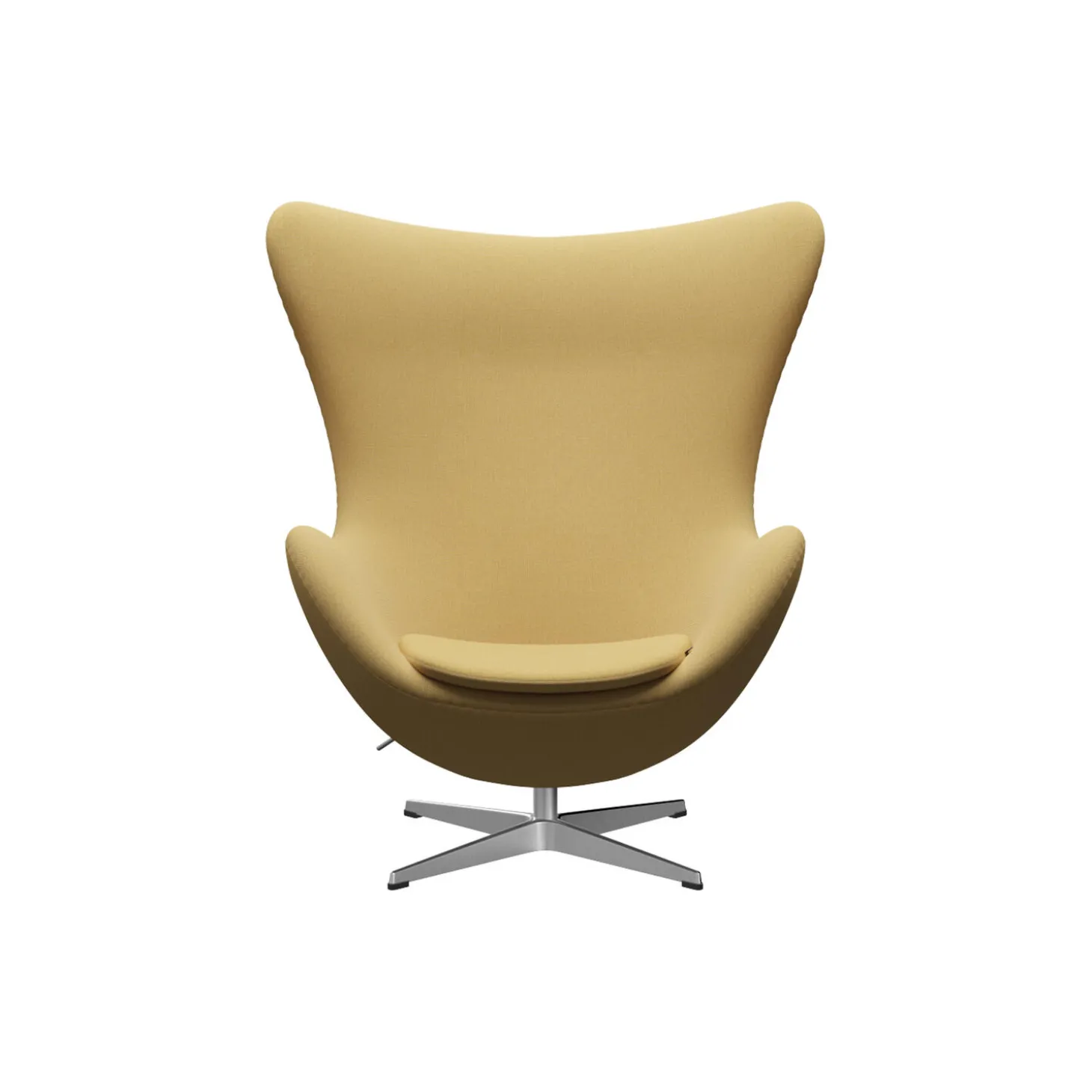 Ægget™ 3316 loungestol, Christianshavn 1110 yellow/satin brushed aluminium