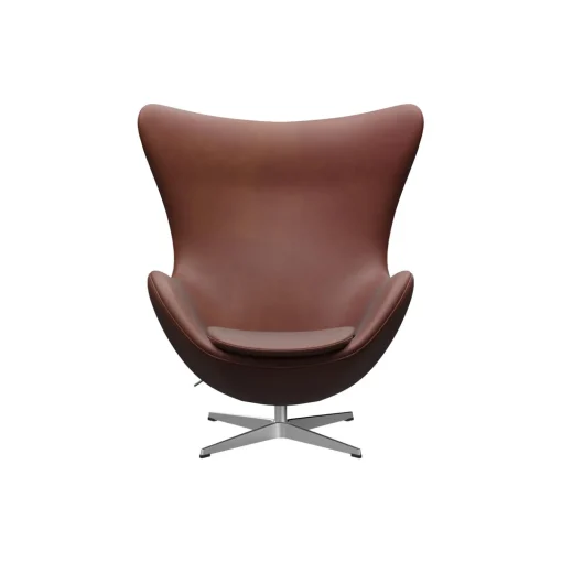 Ægget™ 3316 loungestol, Grace chestnut/satin brushed aluminium