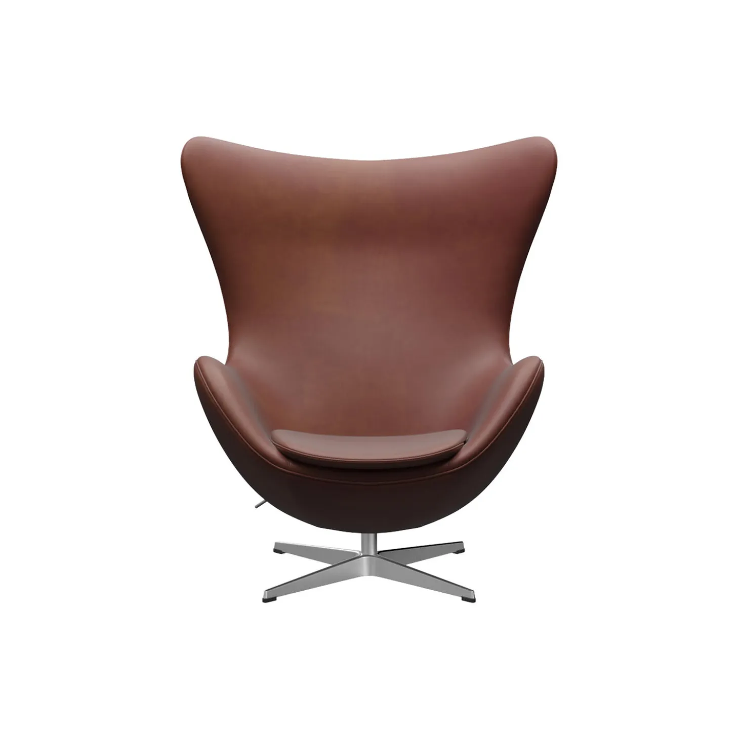 Ægget™ 3316 loungestol, Grace chestnut/satin brushed aluminium