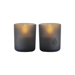 Glass Candle 2-pack, grey
