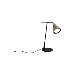 GORDON bordlampe, mat sort/poleret guld