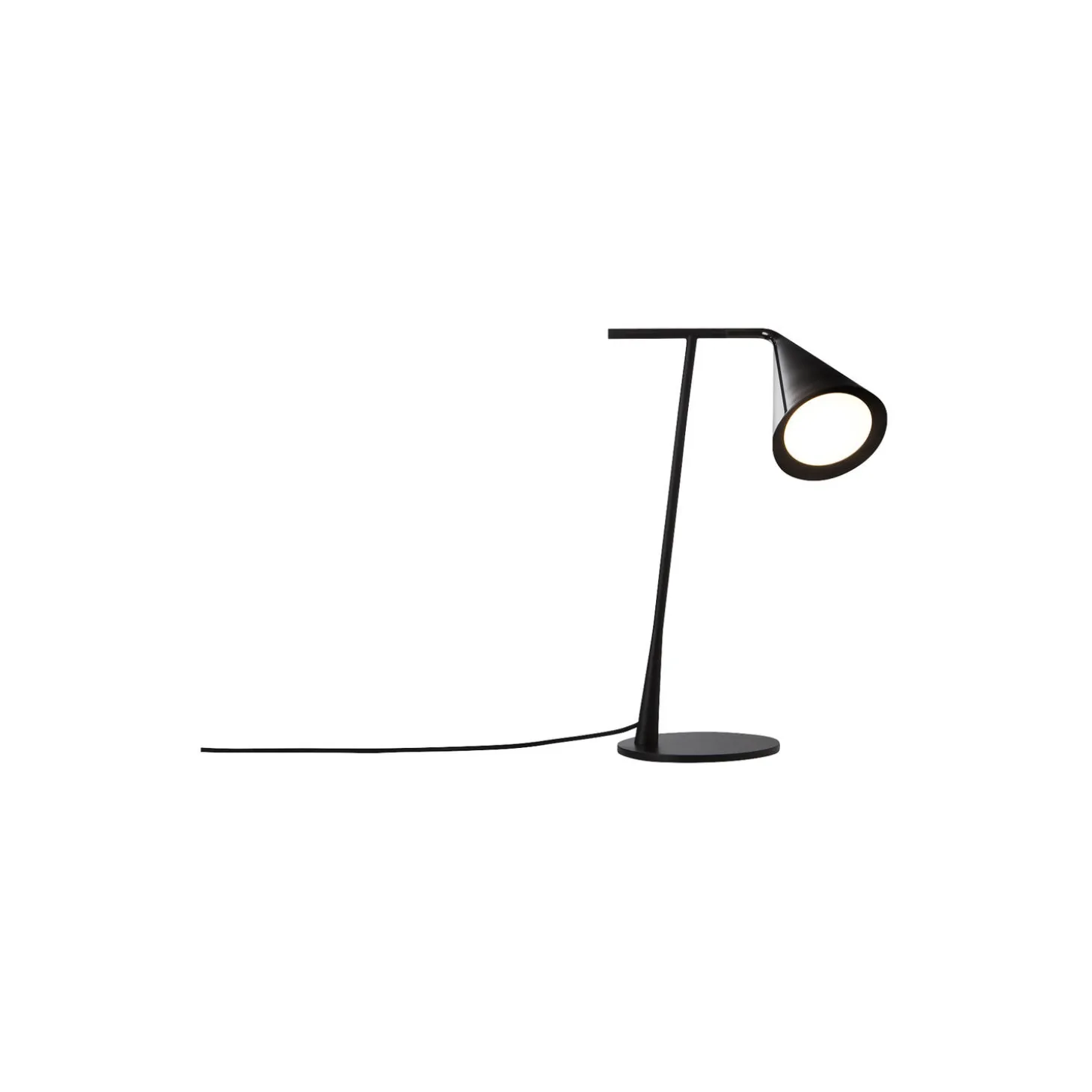 GORDON bordlampe, mat sort/sort krom