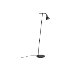 GORDON gulvlampe, mat sort/sort krom