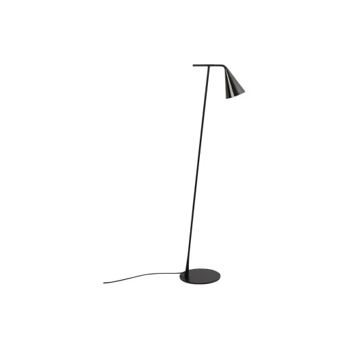 GORDON gulvlampe, mat sort/sort krom
