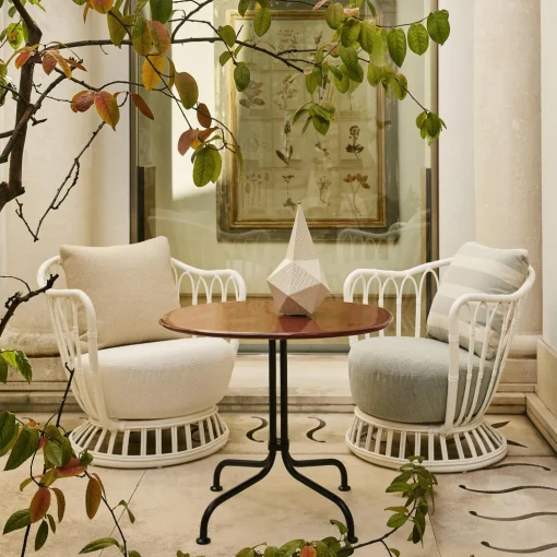 Grace Outdoor Lounge Chair, alabaster white