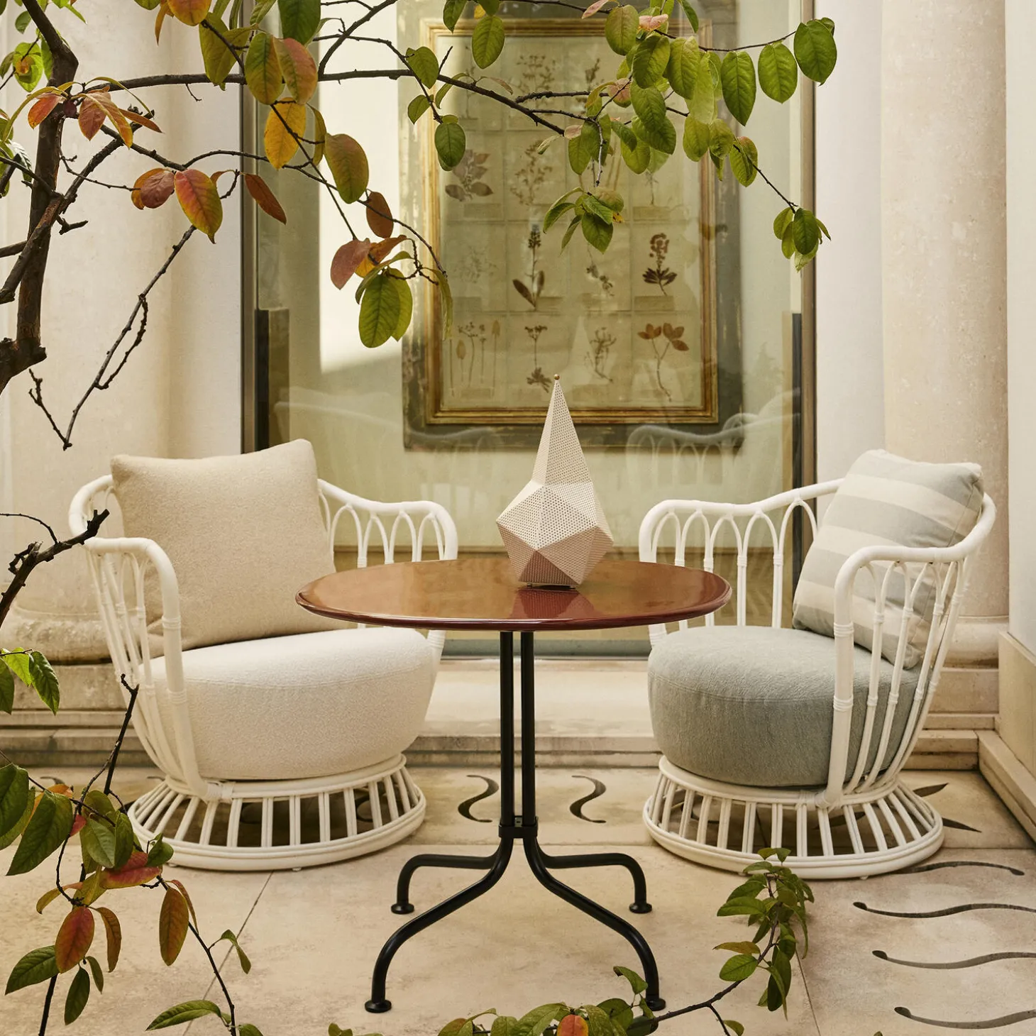 Grace Outdoor Lounge Chair, alabaster white