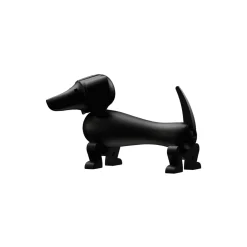 Gravhund lille, mørk bejdset eg