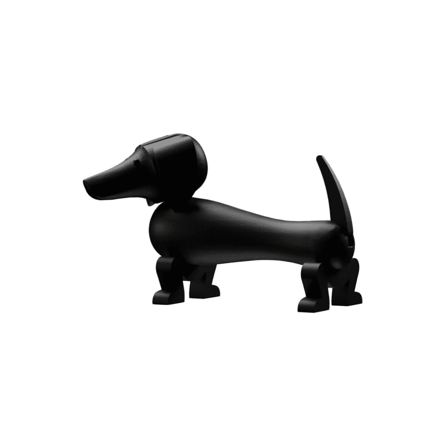 Gravhund lille, mørk bejdset eg