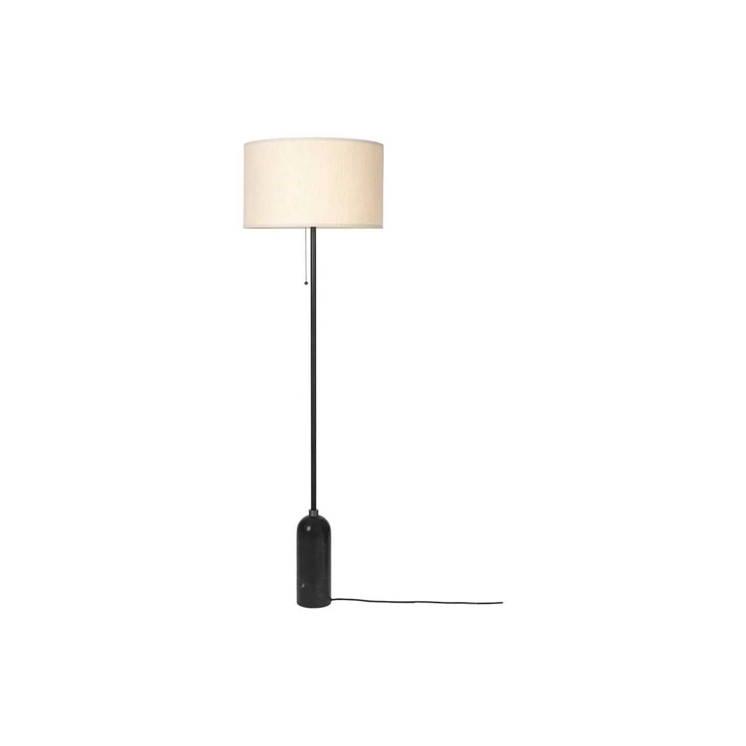 Gravity Floor Lamp, black marble/canvas