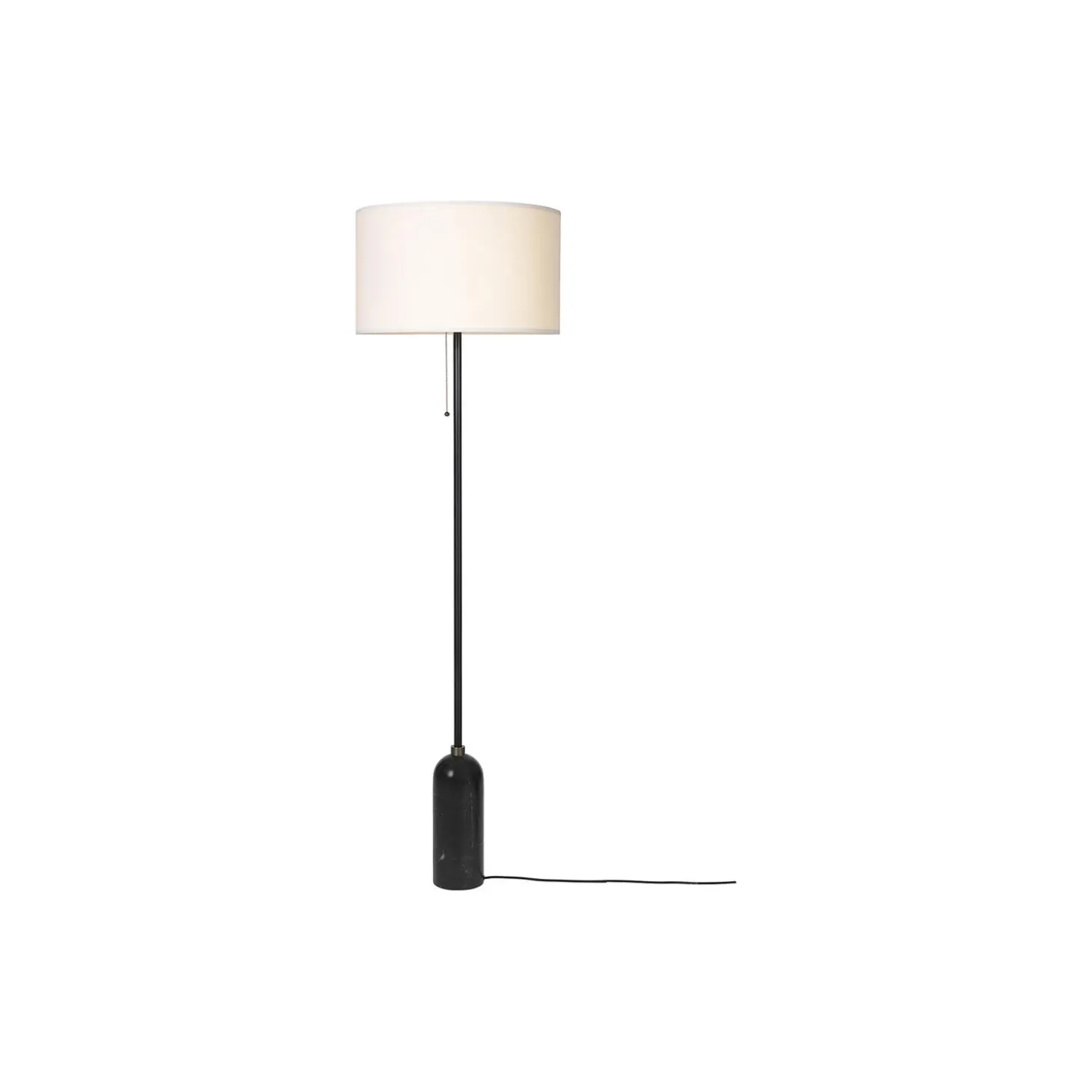 Gravity Floor Lamp, black marble/white