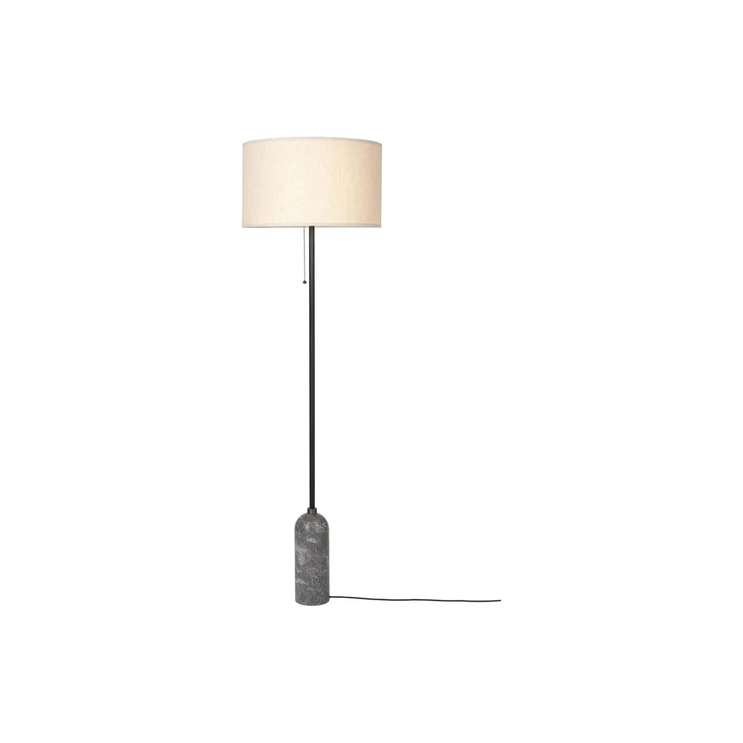 Gravity Floor Lamp, grey marble/canvas