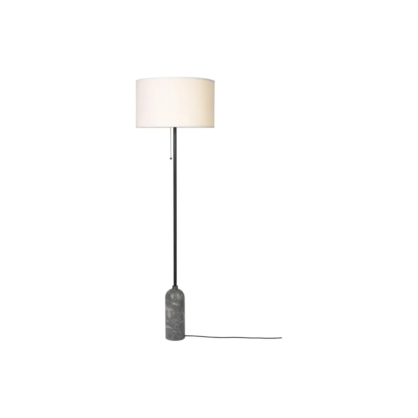 Gravity Floor Lamp, grey marble/white
