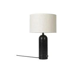 Gravity Table Lamp, black marble/canvas