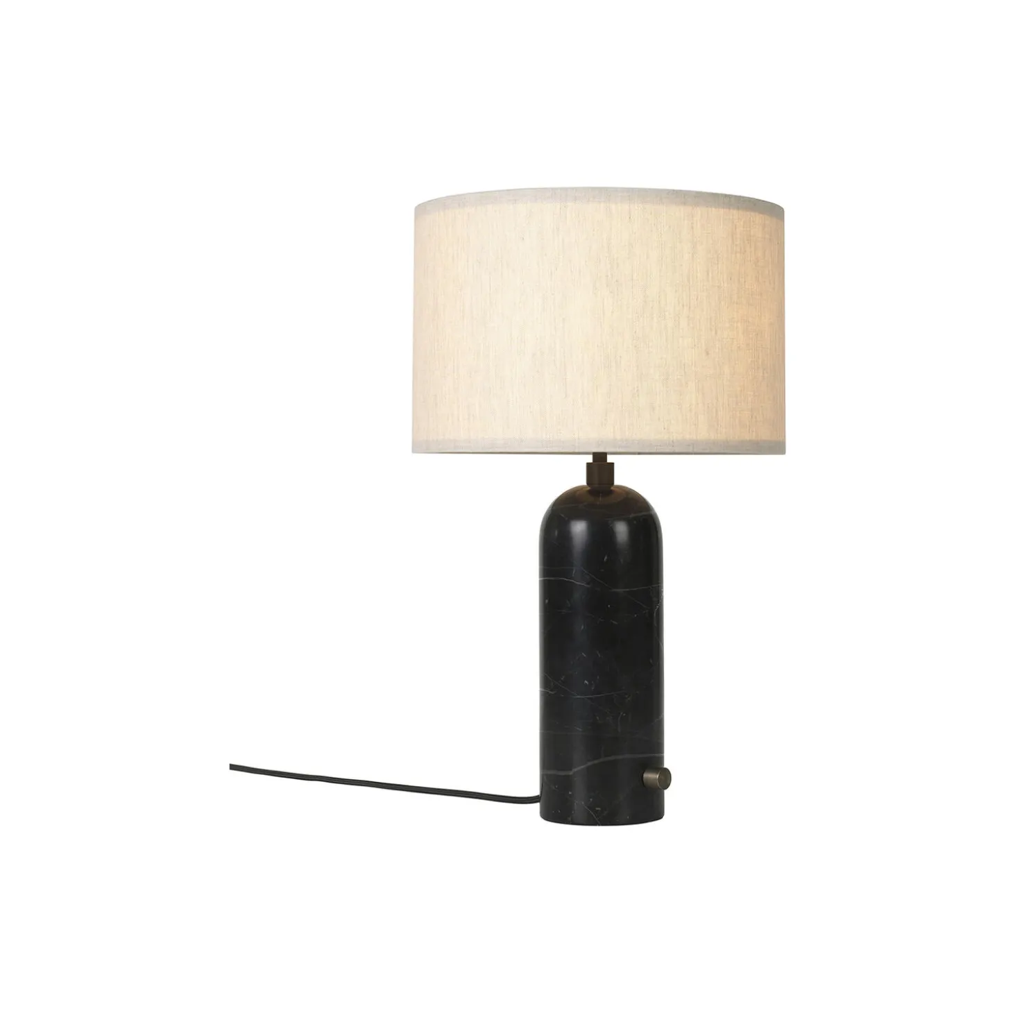 Gravity Table Lamp, black marble/canvas