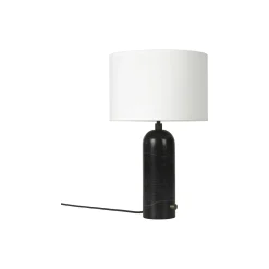 Gravity Table Lamp, black marble/white