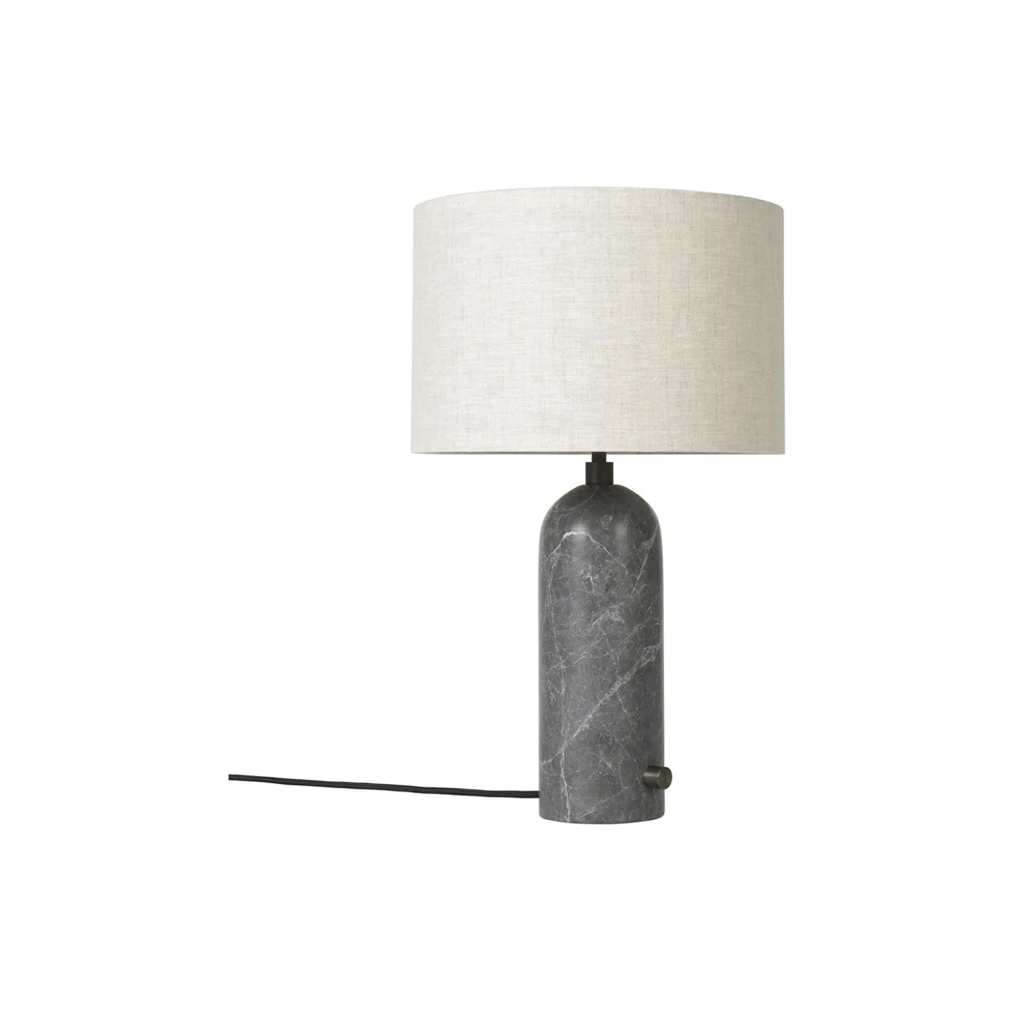 Gravity Table Lamp, grey marble/canvas