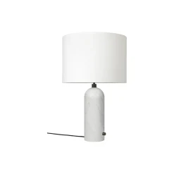 Gravity Table Lamp, white marble/white
