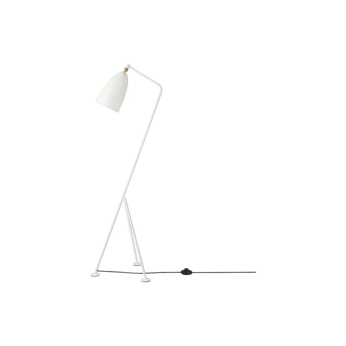 Gräshoppa Floor Lamp, alabaster white glossy