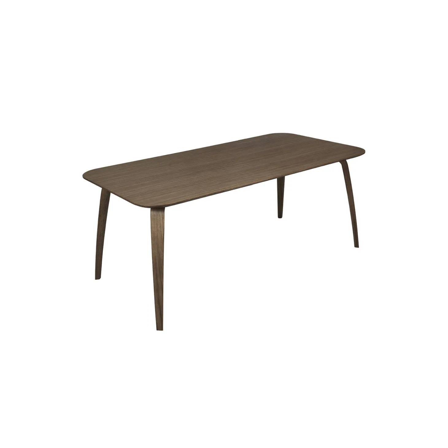 GUBI Rectangular Dining Table, matt lacquered american walnut