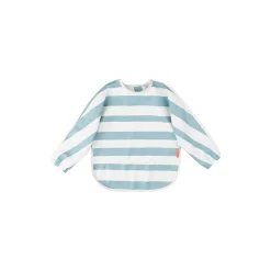 Hagesmæk med ærmer og lomme, stripes blue