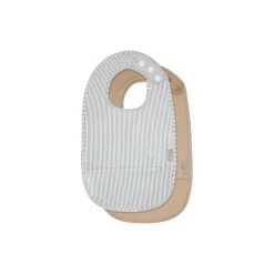 Hagesmække med lomme 2-pak, classic stripes blue