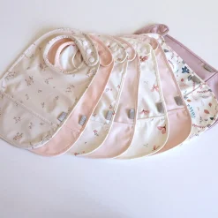 Hagesmække med lomme 2-pak, windflower creme/blossom pink