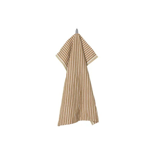 Hale Tea Towel, golden brown/silver fern