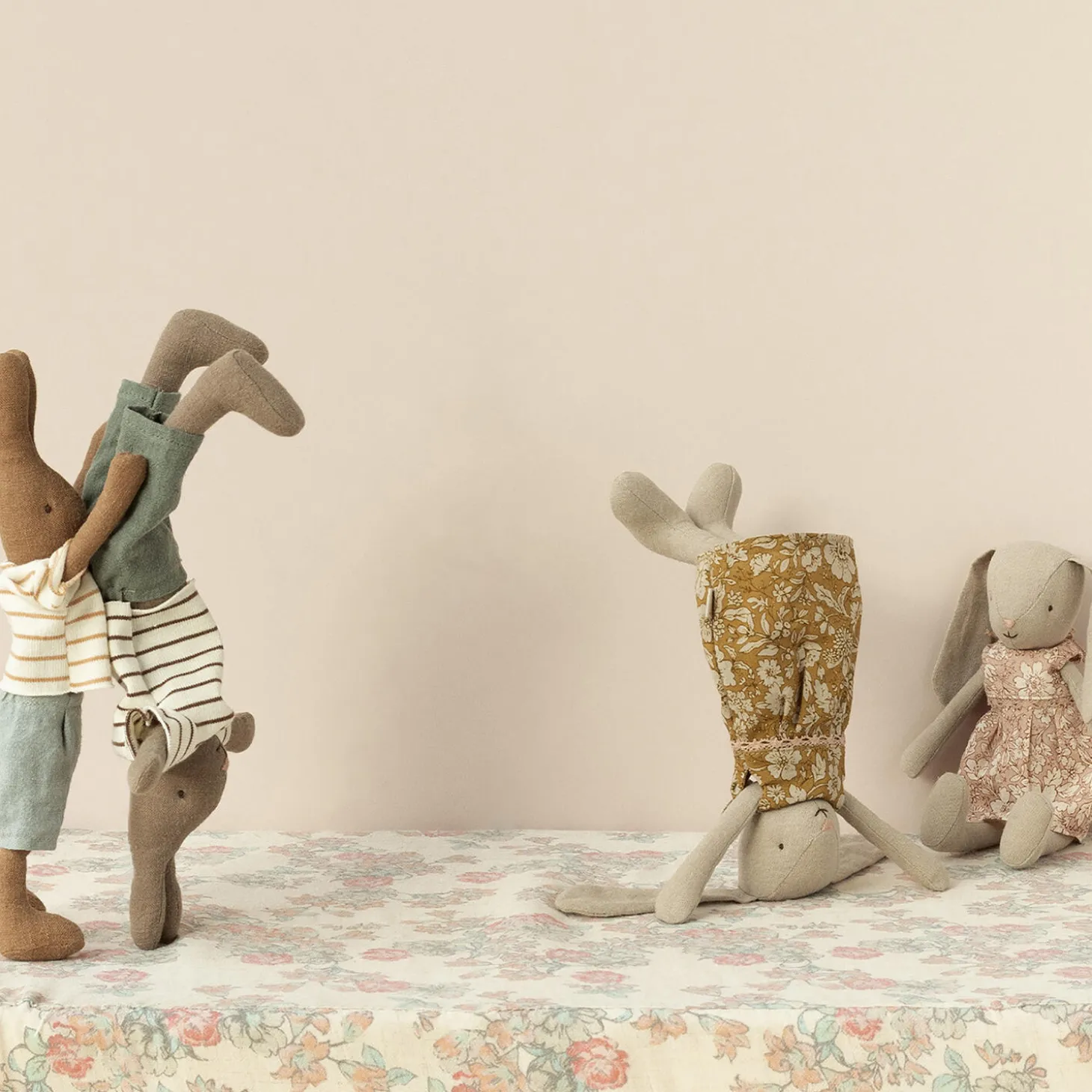 Hare str. 1 med t-shirt og shorts, chokoladebrun