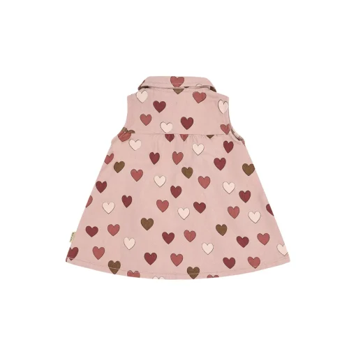 Hckatinka Fine Twill Old Hearts Everyday Dress, adobe rose