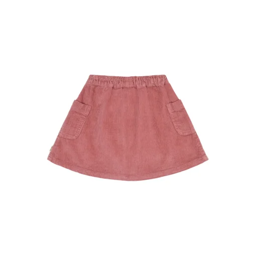Hcnanna Solid Corduroy Skirt, dry rose