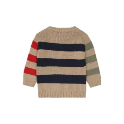 Hcpilou Knit Stripes Pullover, biscuit
